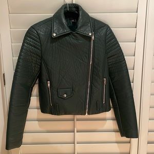 Green pleather jacket! Looks real! Size Medium from Forever21